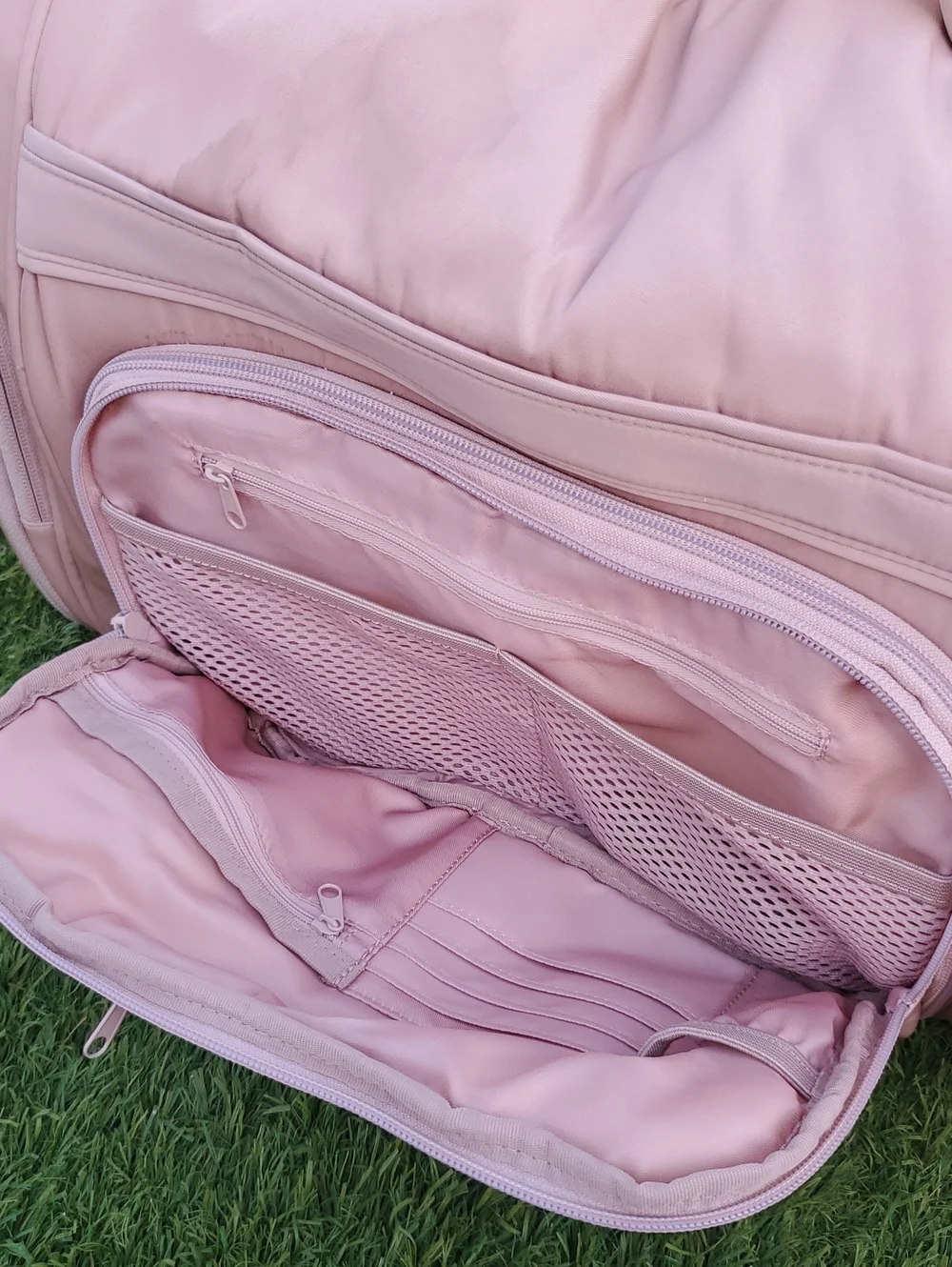 Maxbone All-In-One Travel Pet Carrier - Light Camel/Pink